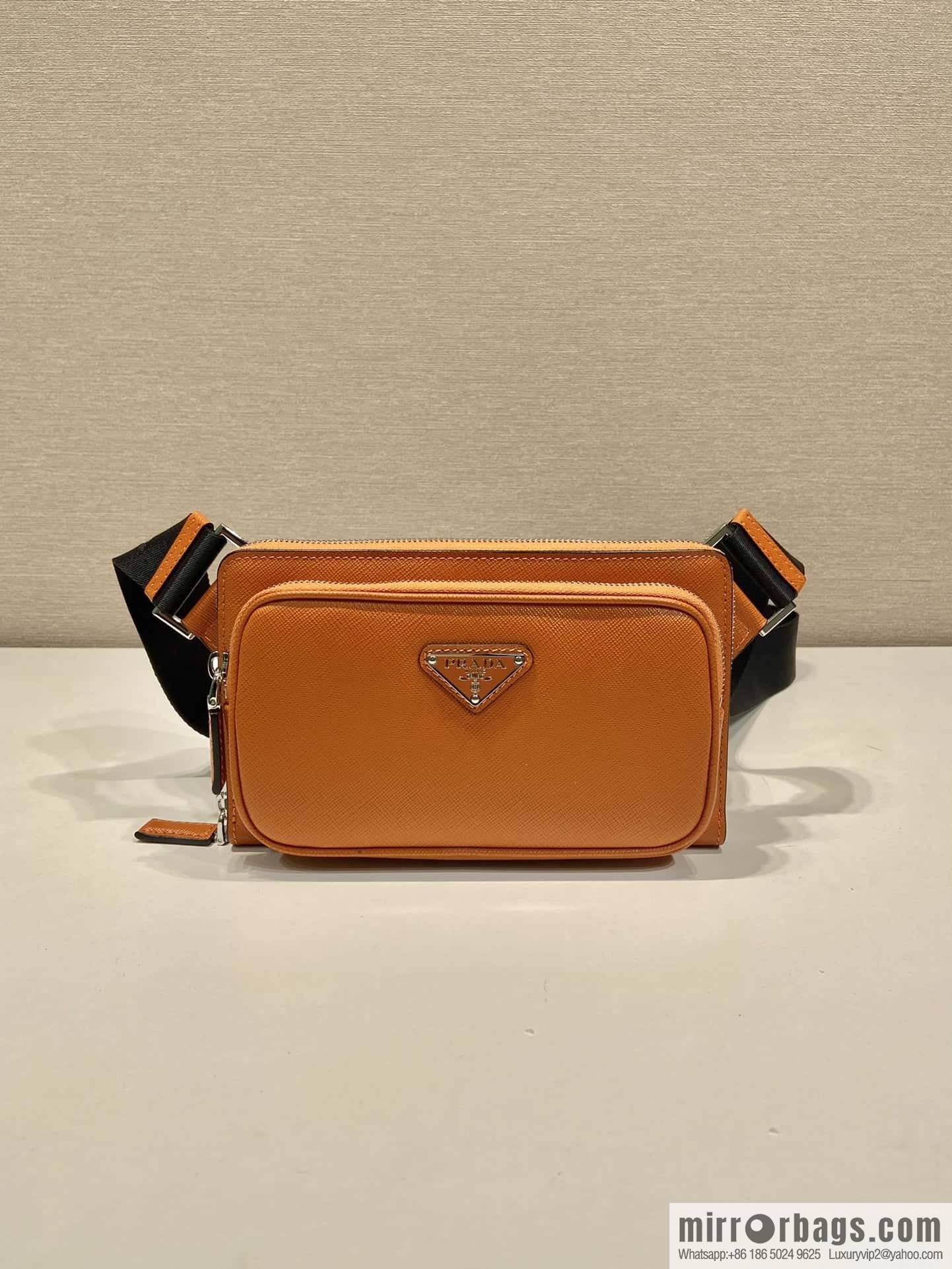 PRADA Prada imported cross pattern fanny pack/breast bag 2VH156