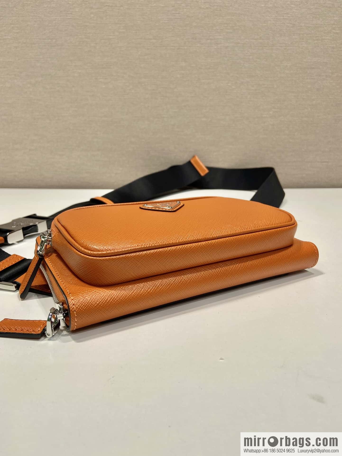PRADA Prada imported cross pattern fanny pack/breast bag 2VH156