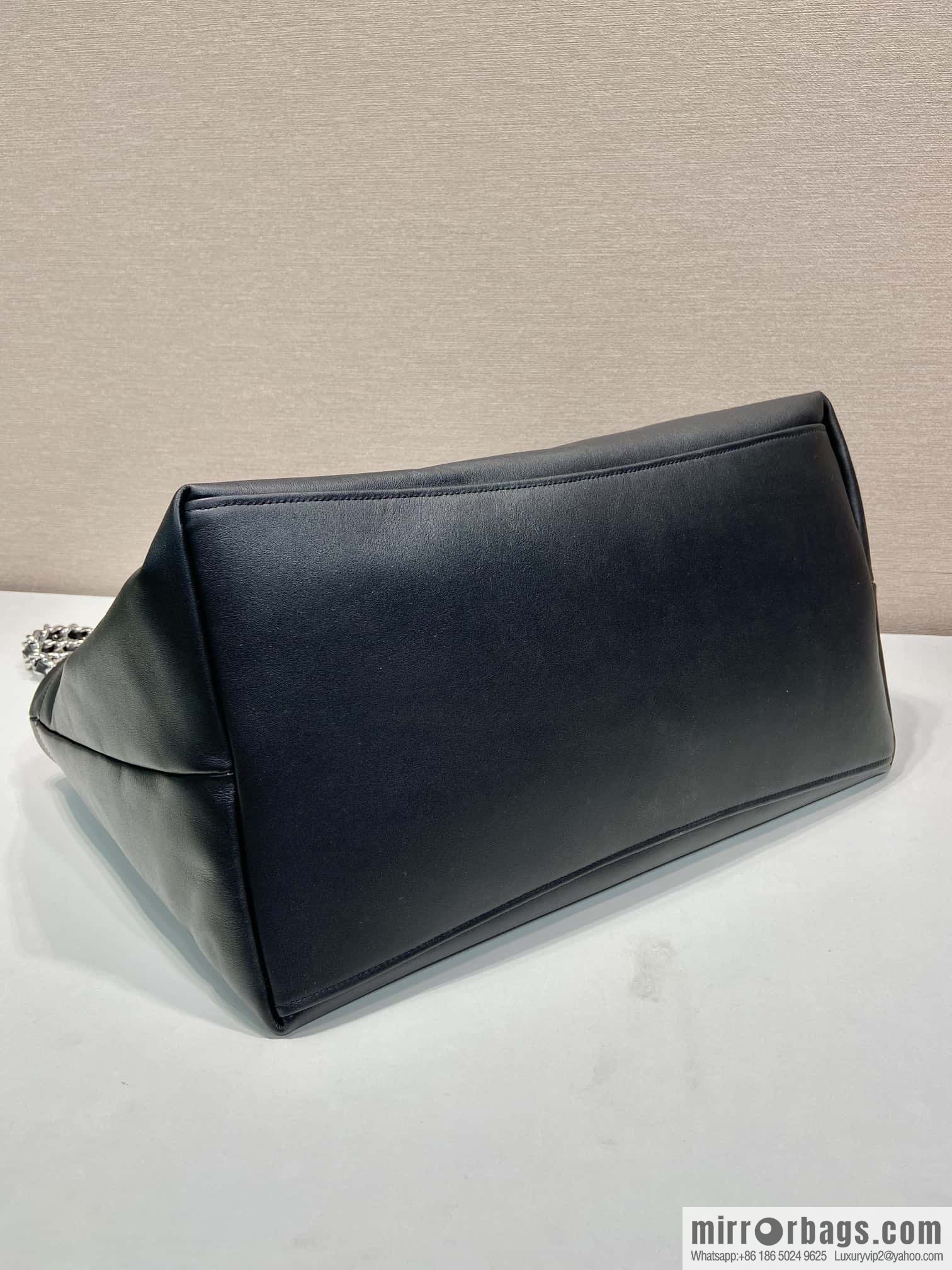 PRADA Prada tote bag 1BA638 white Rat hardware