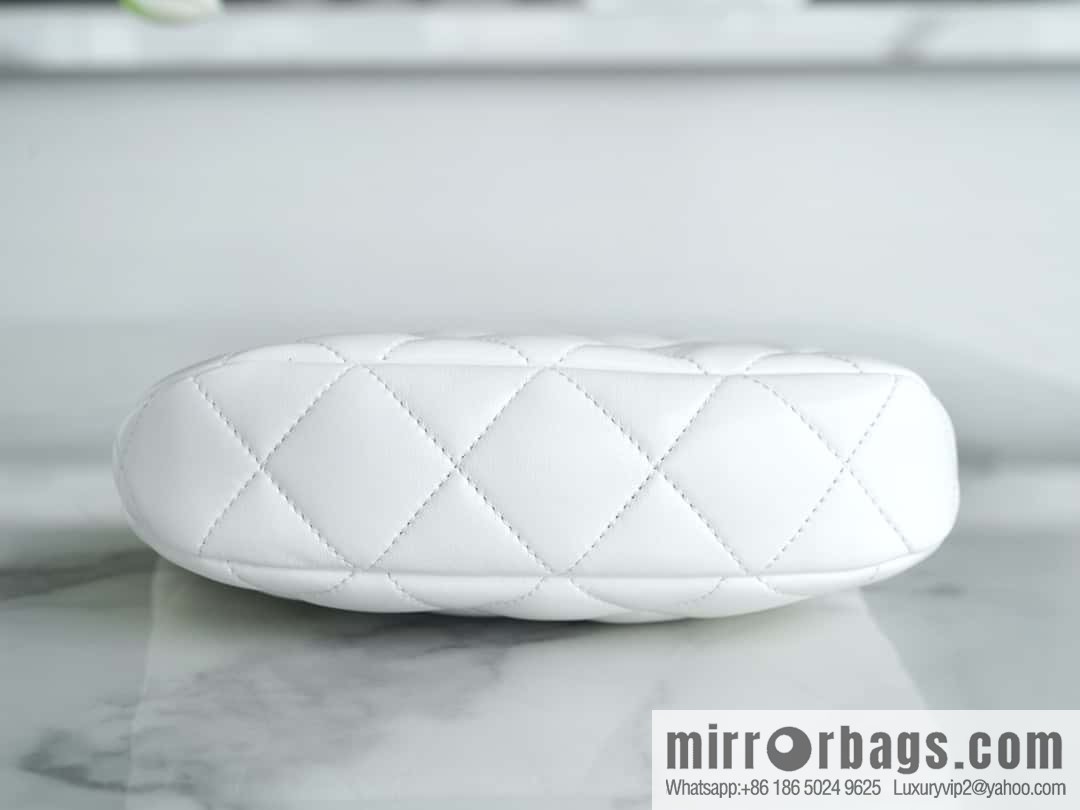 CHANEL 23A Handicraft Workshop HOBO Underarm Bag AS4220 White
