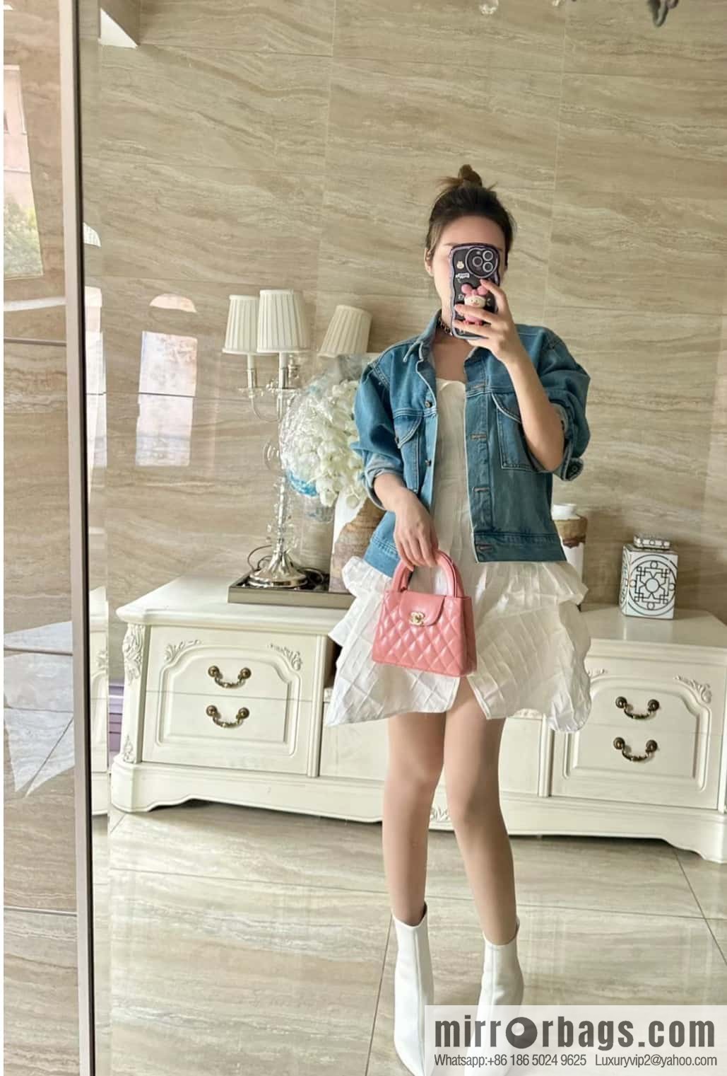 CHANEL mini shopping bag AS4416 B14296 NR646