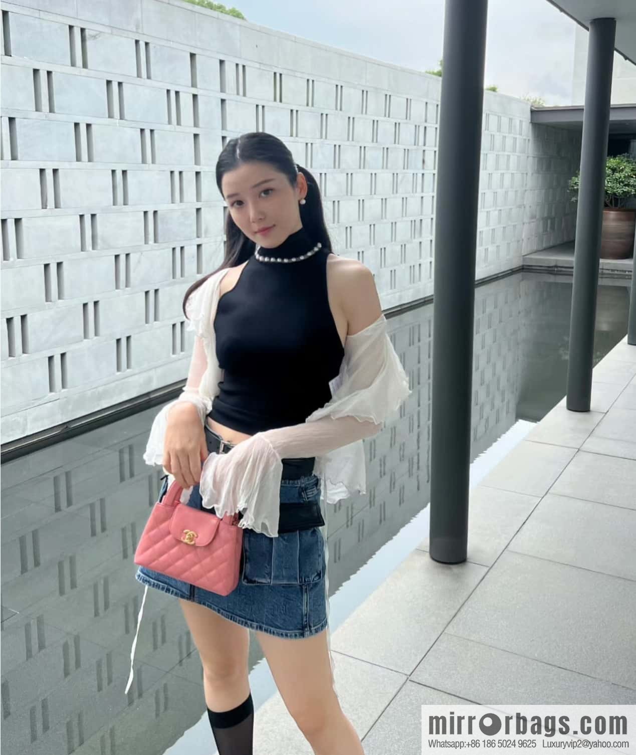 CHANEL mini shopping bag AS4416 B14296 NR646