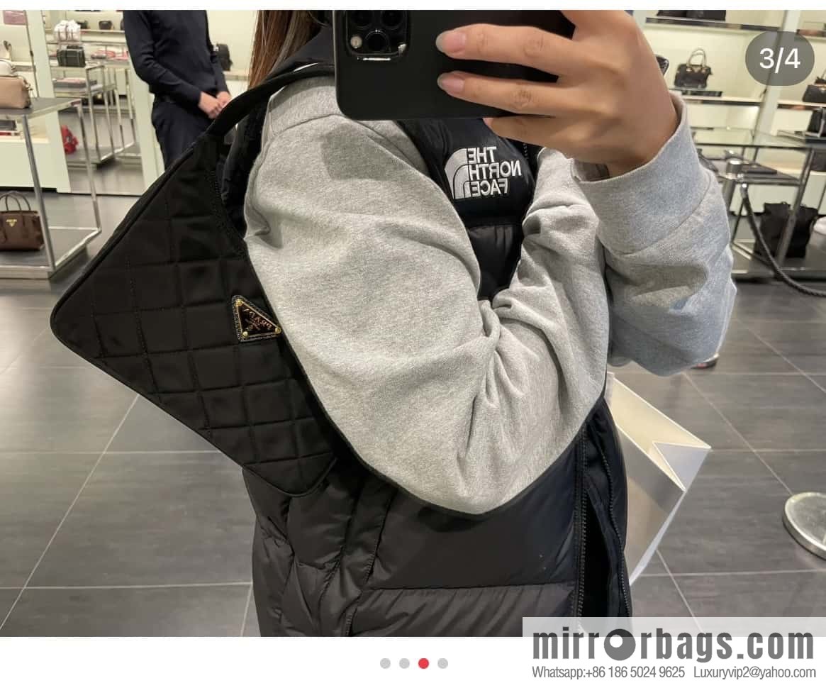 PRADA imported nylon fabric, new diamond Hobo armpit bag 🎉 1NE515