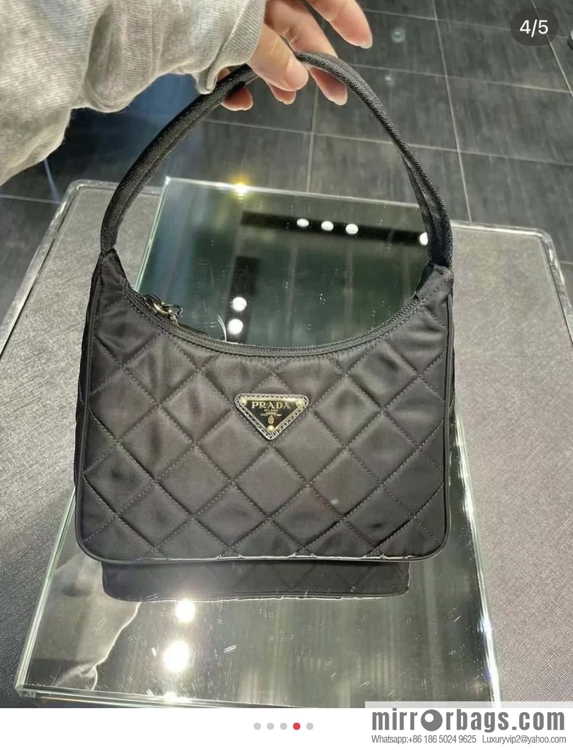 PRADA imported nylon fabric, new diamond Hobo armpit bag 🎉 1NE515