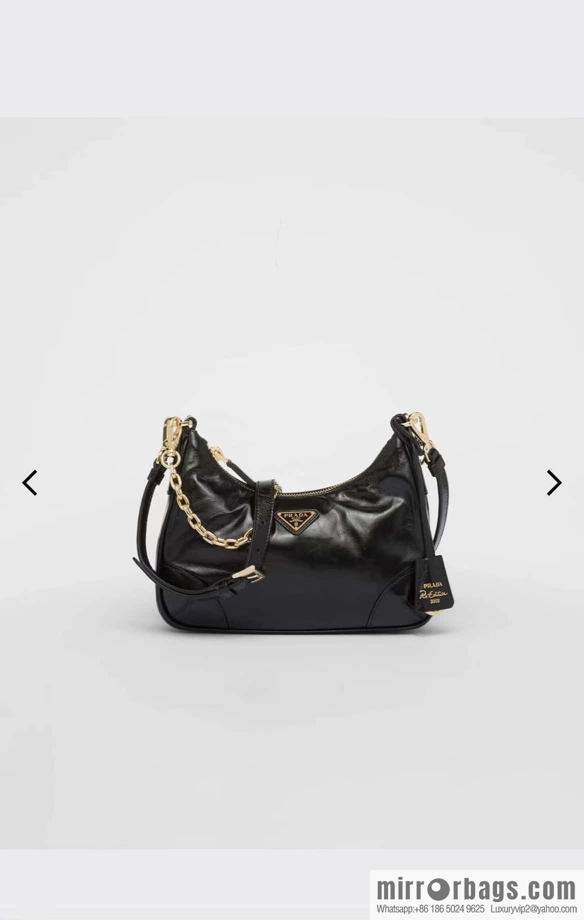 PRADA oil wax leather Hobo1BC204 hand carry/underarm bag/crossbody bag