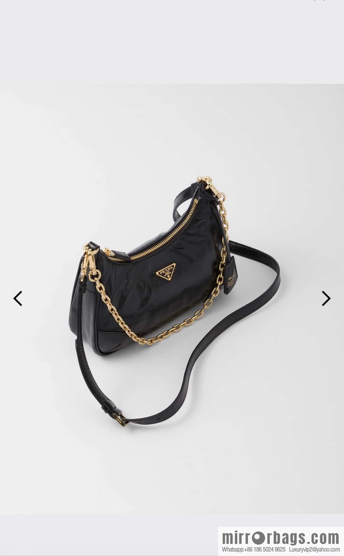 PRADA oil wax leather Hobo1BC204 hand carry/underarm bag/crossbody bag