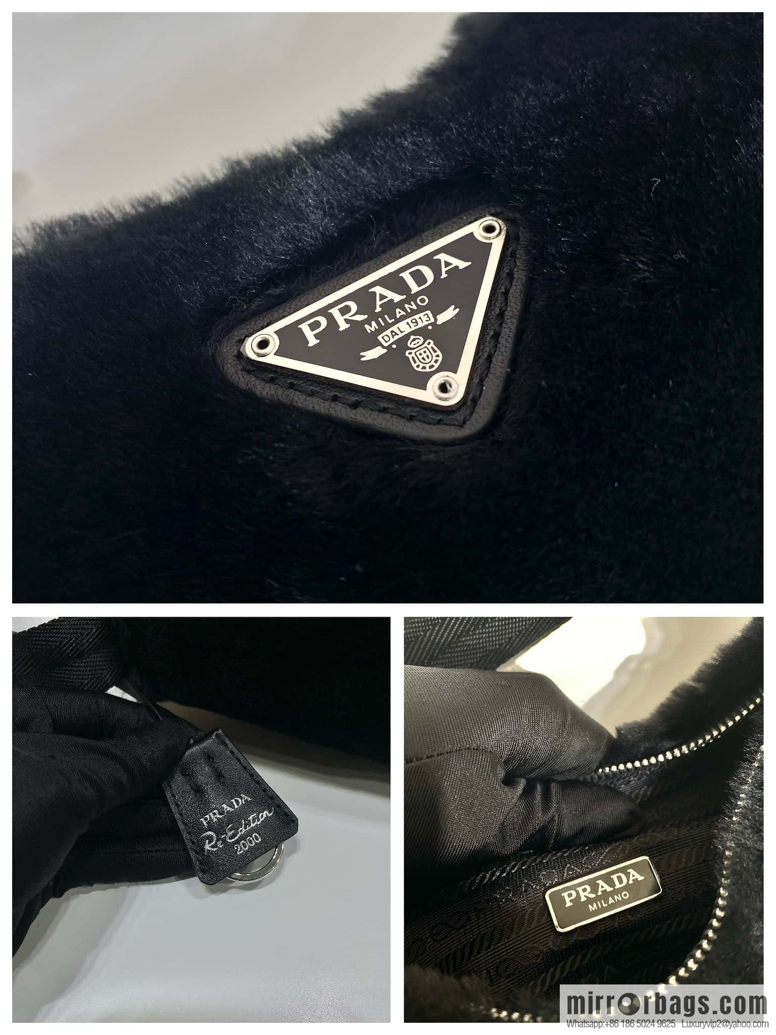 PRADA plush Hobo tote bag NE515 three colors