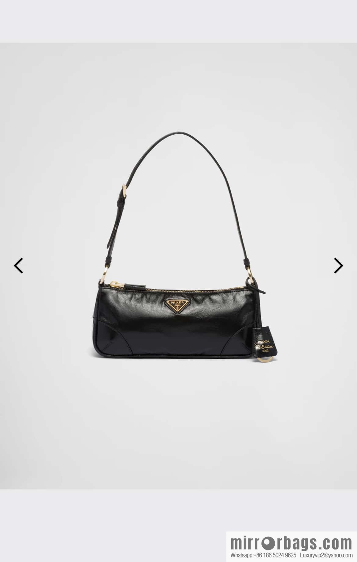 PRADA Oil Waxed Leather Underarm Bag 1BC201