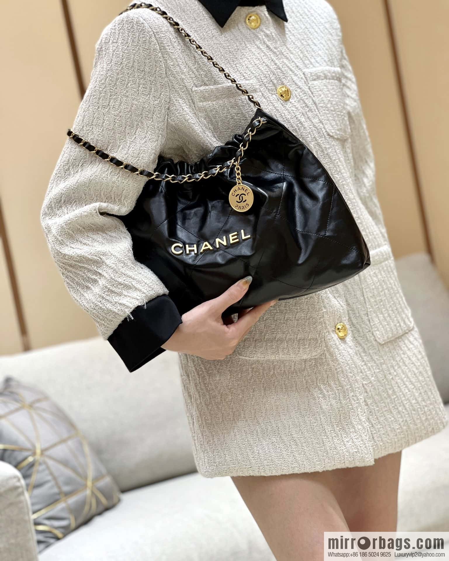 CHANEL 24C Early Spring Vacation Series 22 Horizontal Garbage Bag AS4486