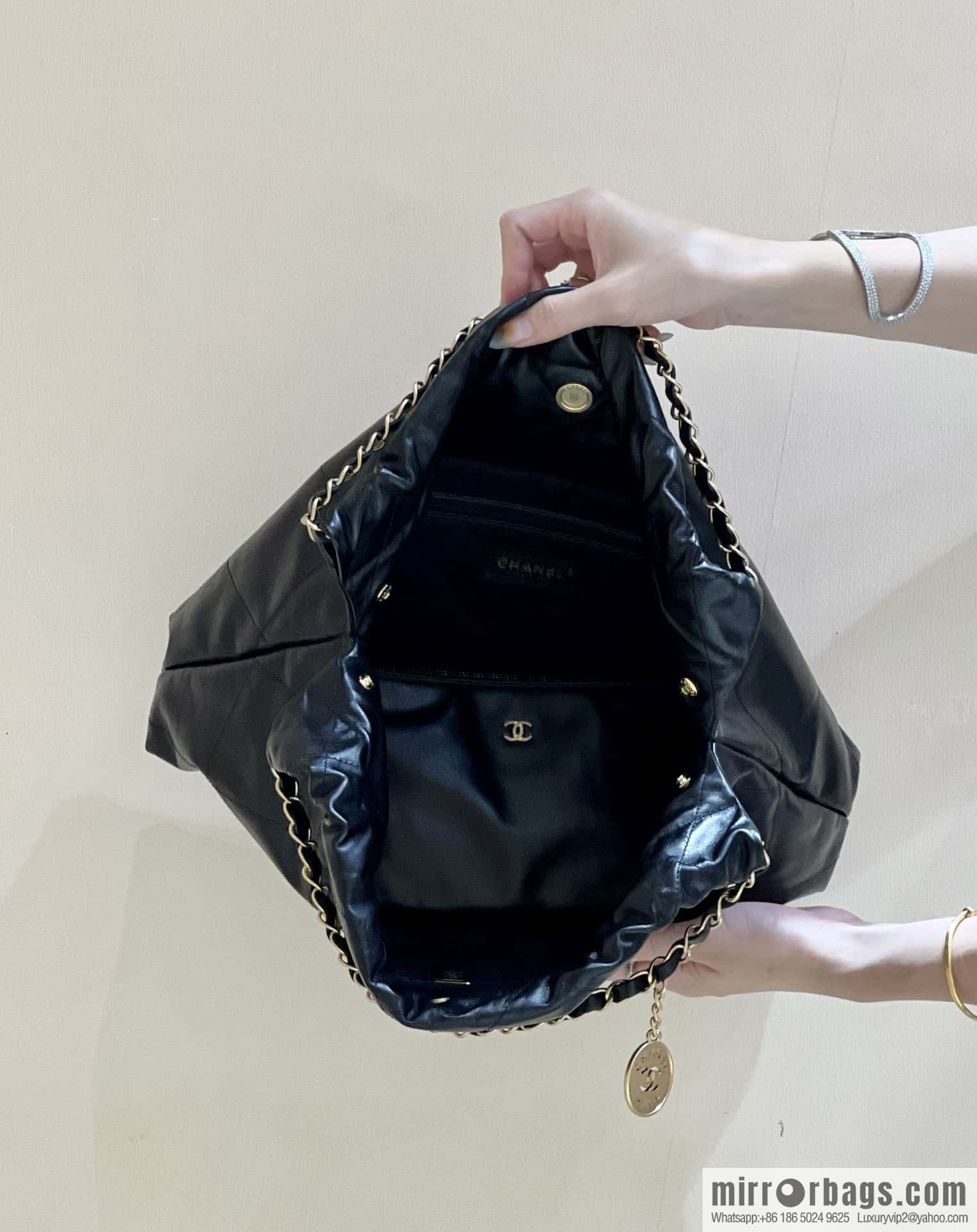 CHANEL 24C Early Spring Vacation Series 22 Horizontal Garbage Bag AS4486