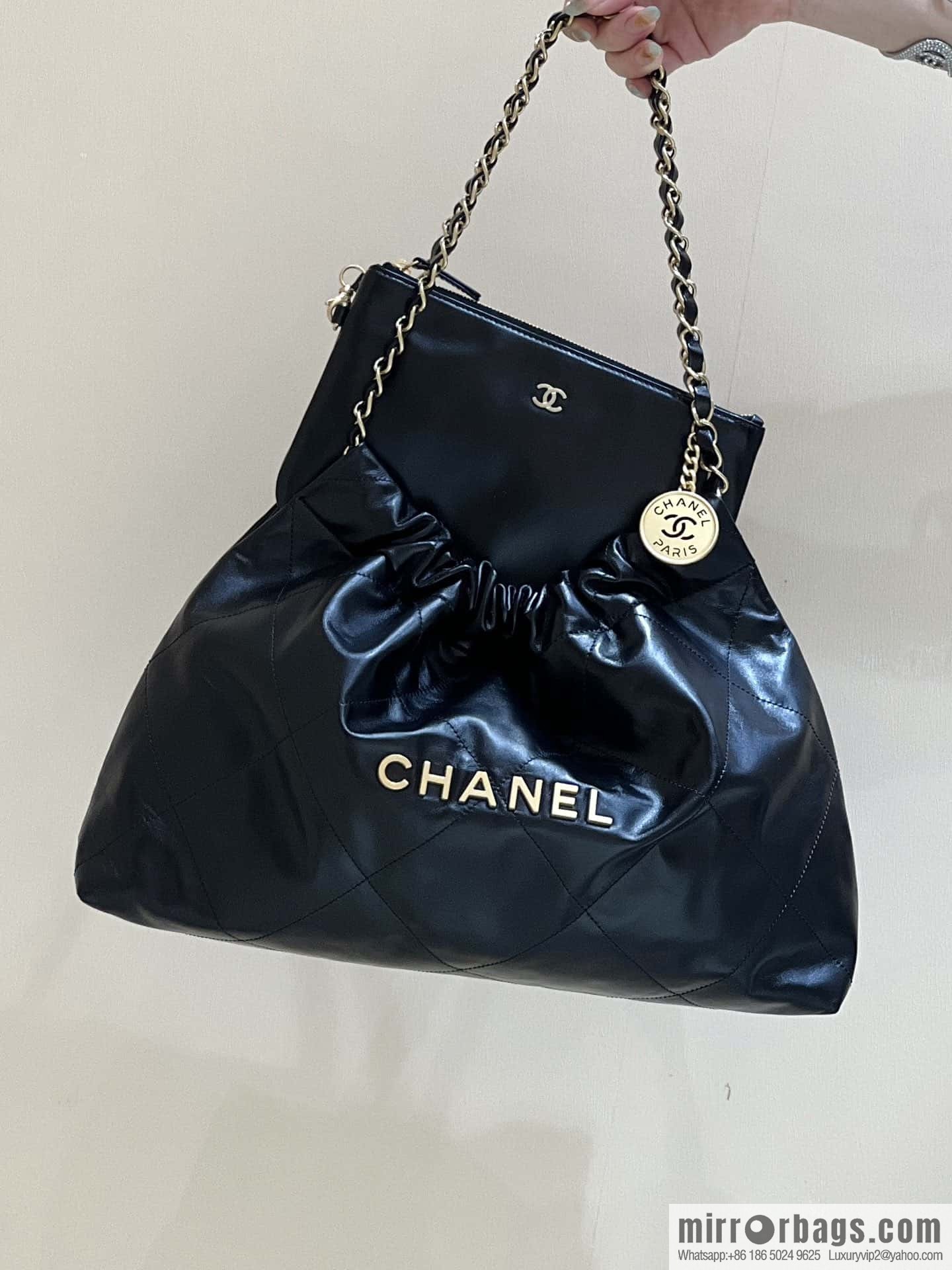 CHANEL 24C Early Spring Vacation Series 22 Horizontal Garbage Bag AS4486
