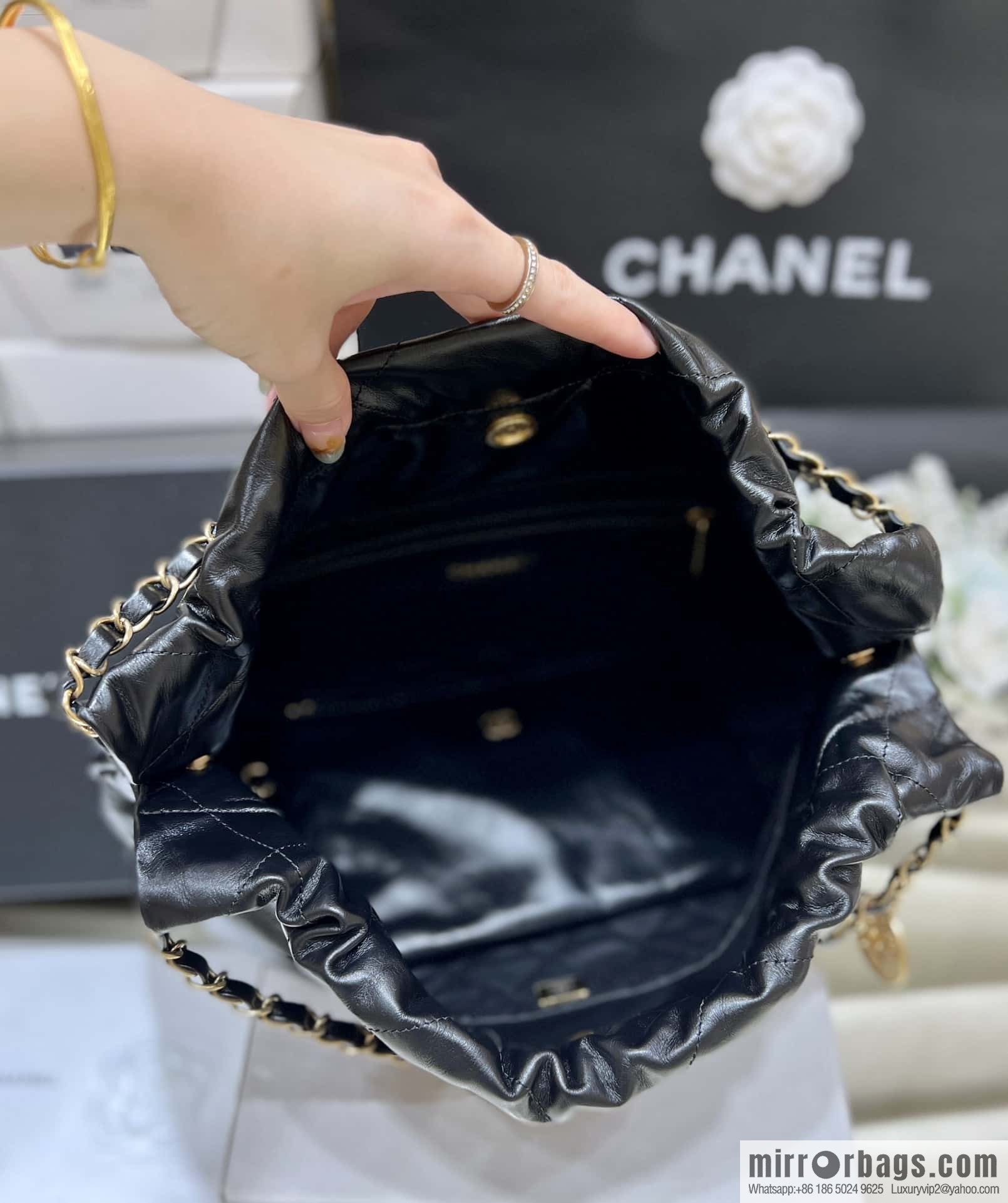CHANEL 24C Early Spring Vacation Series 22 Horizontal Garbage Bag AS4486