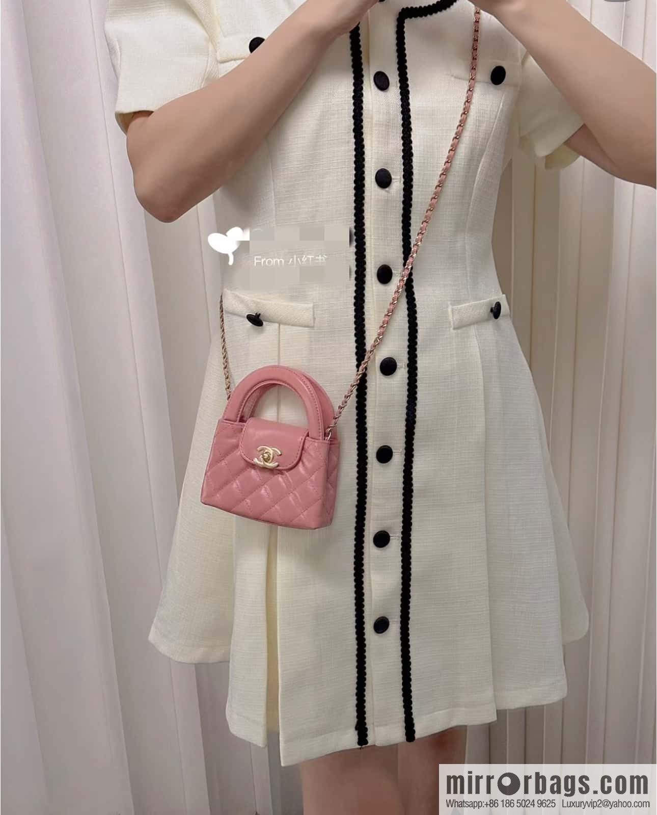 CHANEL 23K autumn and winter series, super hot mini Kelly bag AP3435 coral powder