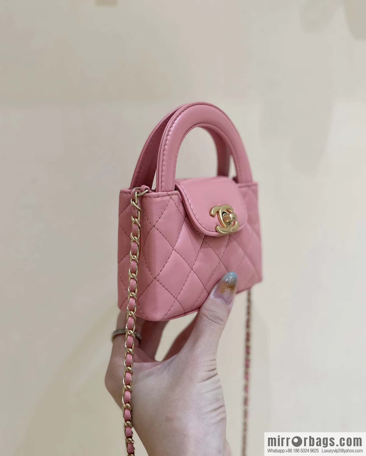 CHANEL 23K autumn and winter series, super hot mini Kelly bag AP3435 coral powder
