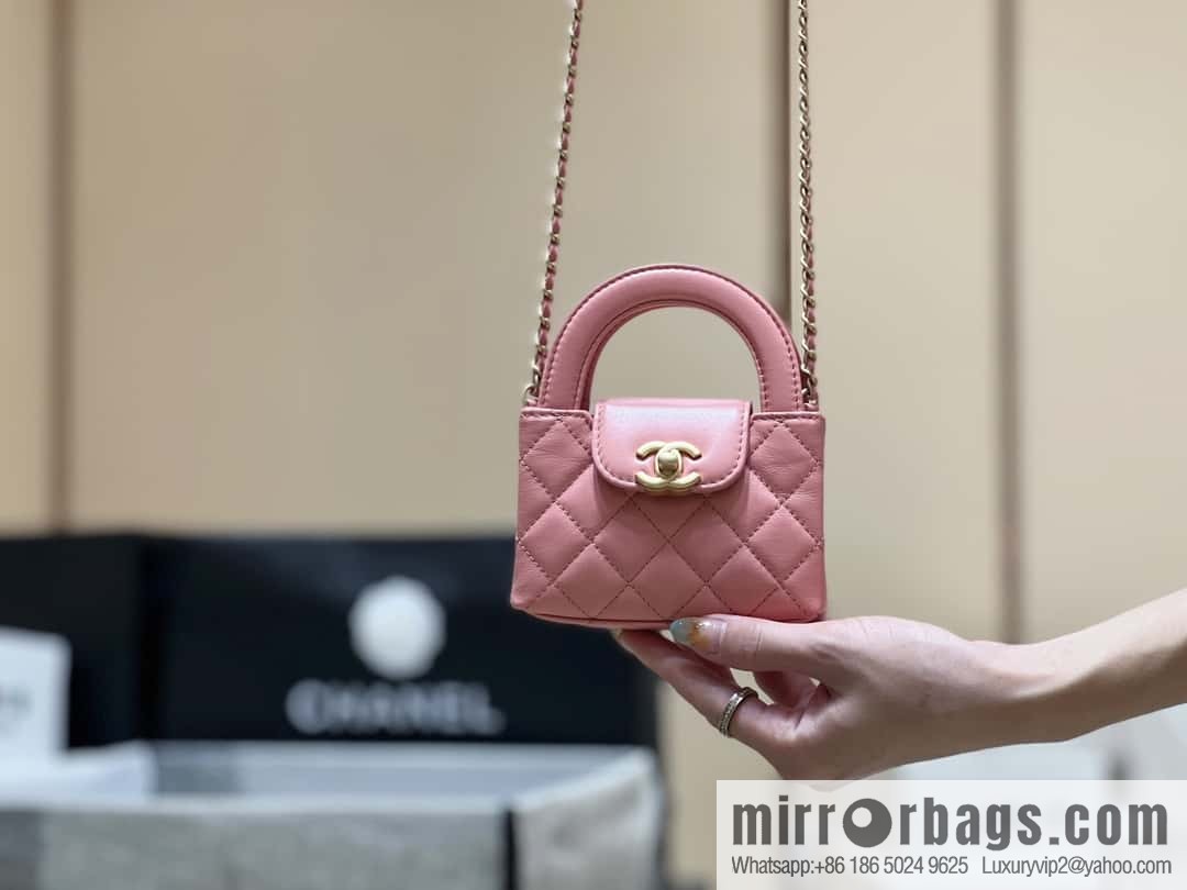 CHANEL 23K autumn and winter series, super hot mini Kelly bag AP3435 coral powder