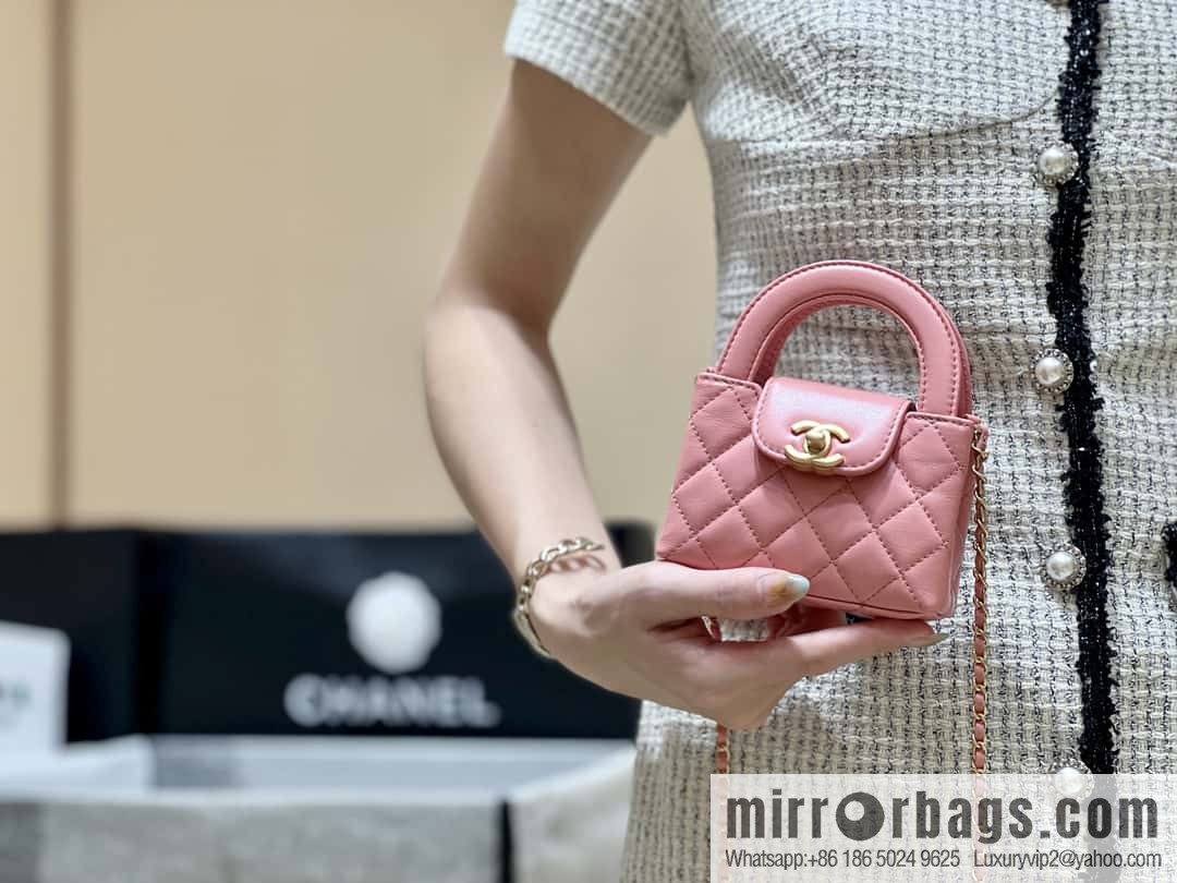 CHANEL 23K autumn and winter series, super hot mini Kelly bag AP3435 coral powder