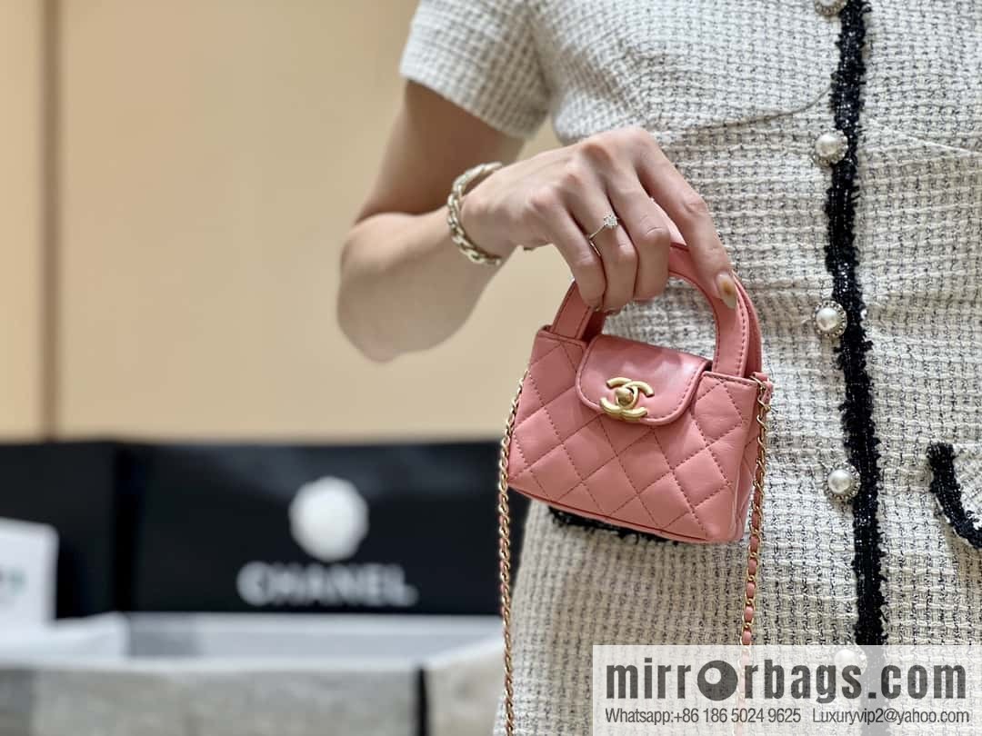 CHANEL 23K autumn and winter series, super hot mini Kelly bag AP3435 coral powder