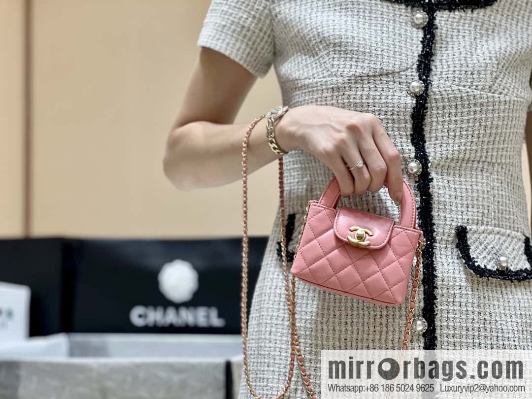 CHANEL 23K autumn and winter series, super hot mini Kelly bag AP3435 coral powder