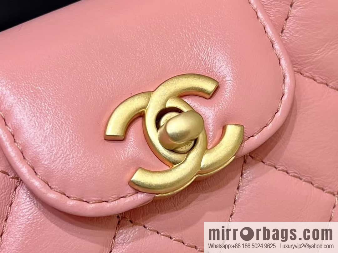 CHANEL 23K autumn and winter series, super hot mini Kelly bag AP3435 coral powder