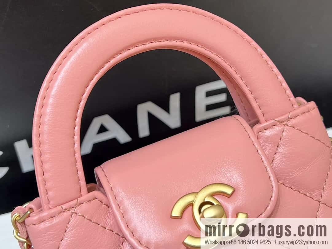 CHANEL 23K autumn and winter series, super hot mini Kelly bag AP3435 coral powder