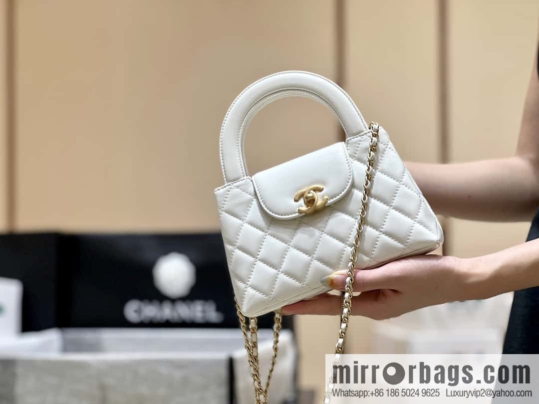 CHANEL 23K autumn and winter series, super hot Kelly bag AS4416 white