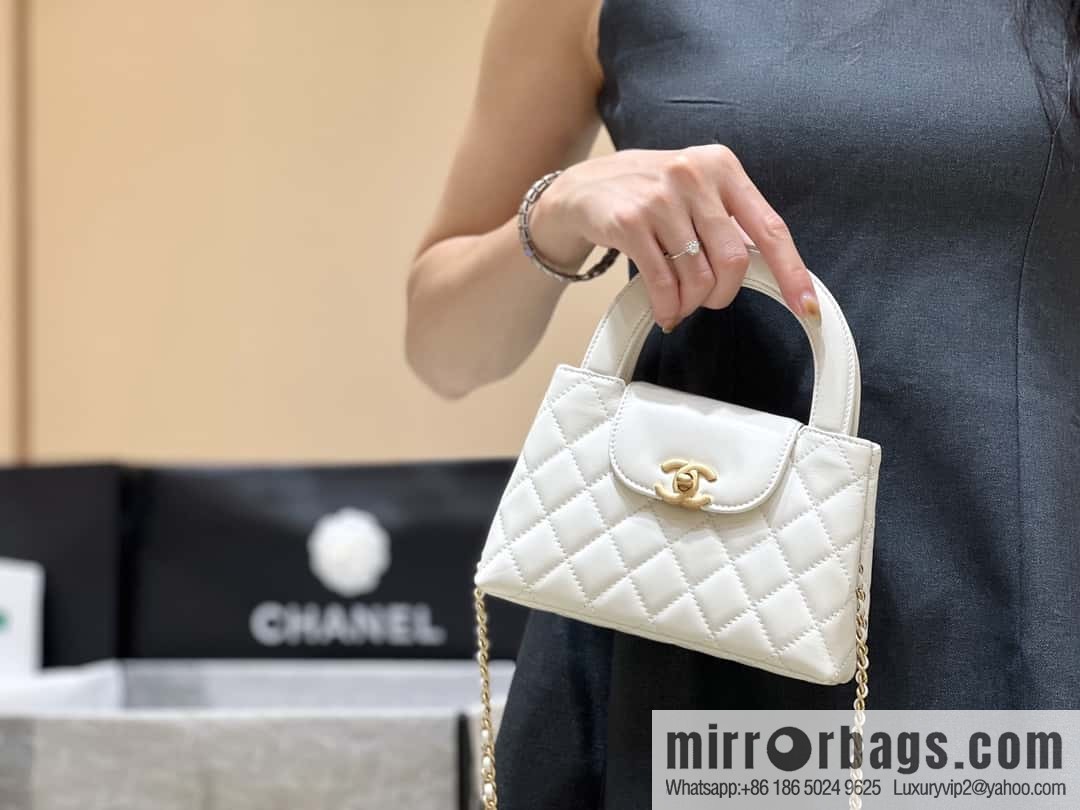 CHANEL 23K autumn and winter series, super hot Kelly bag AS4416 white