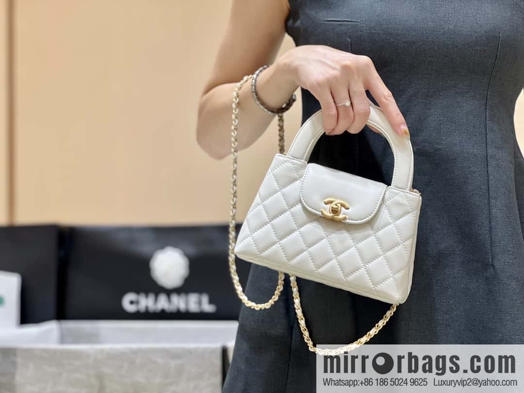 CHANEL 23K autumn and winter series, super hot Kelly bag AS4416 white