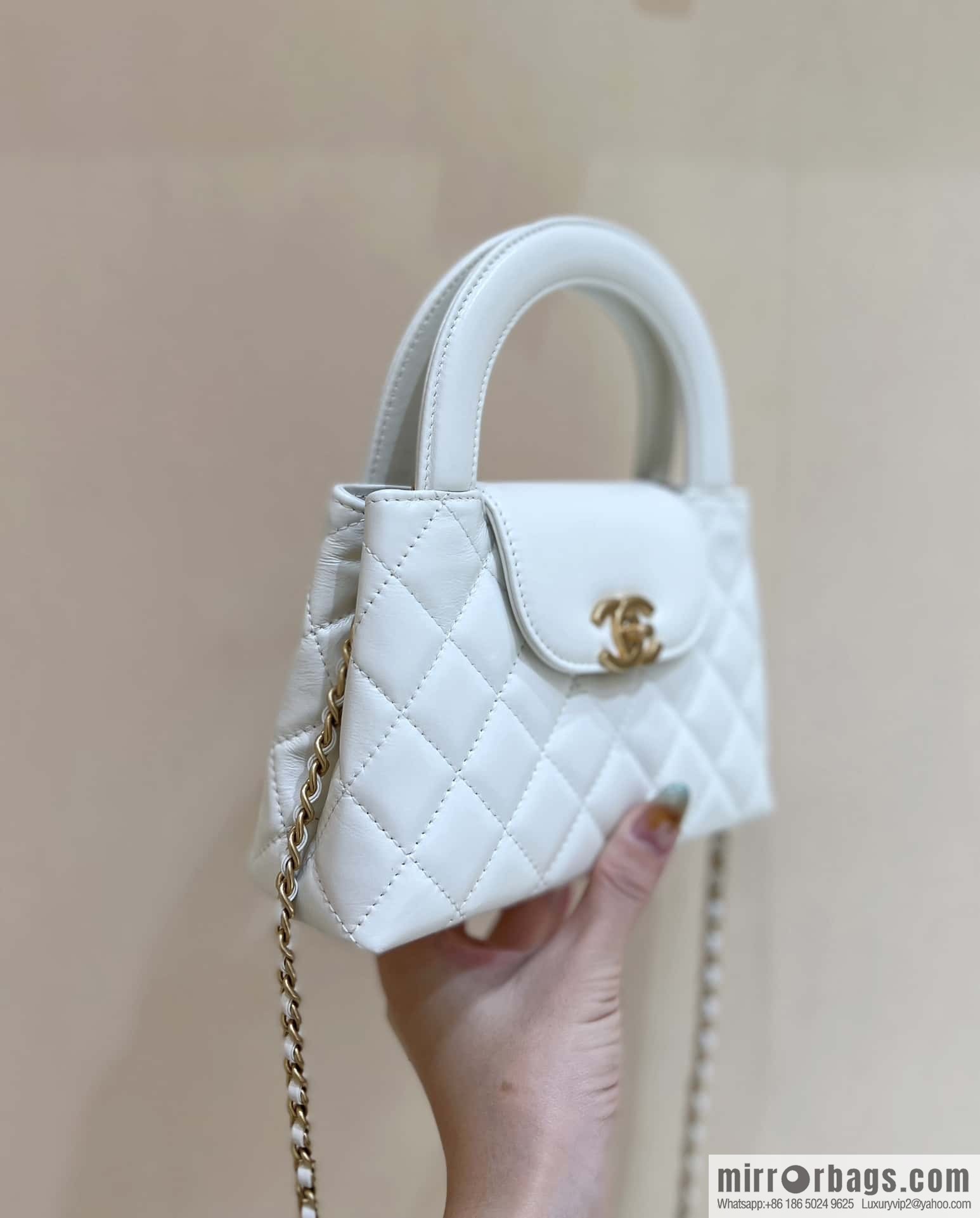 CHANEL 23K autumn and winter series, super hot Kelly bag AS4416 white