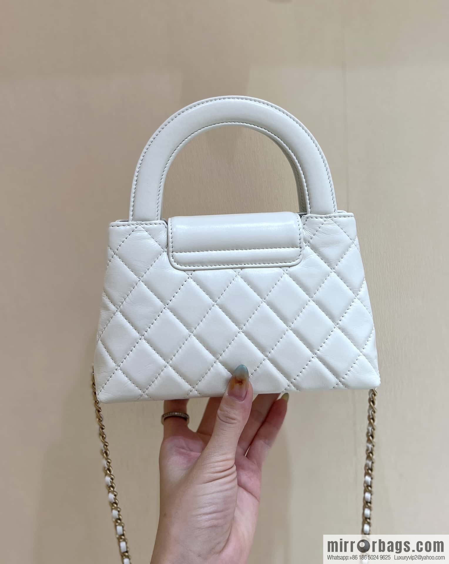 CHANEL 23K autumn and winter series, super hot Kelly bag AS4416 white