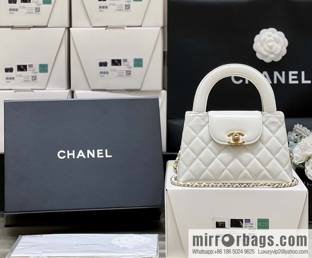 CHANEL 23K autumn and winter series, super hot Kelly bag AS4416 white