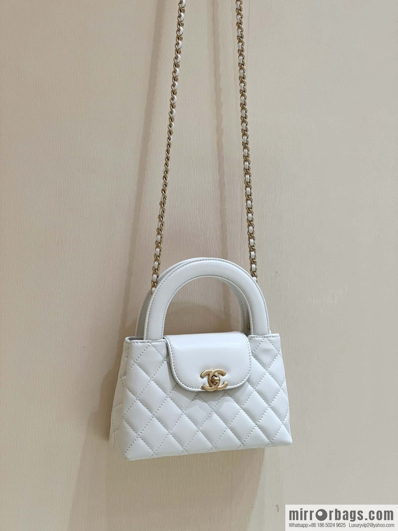 CHANEL 23K autumn and winter series, super hot Kelly bag AS4416 white