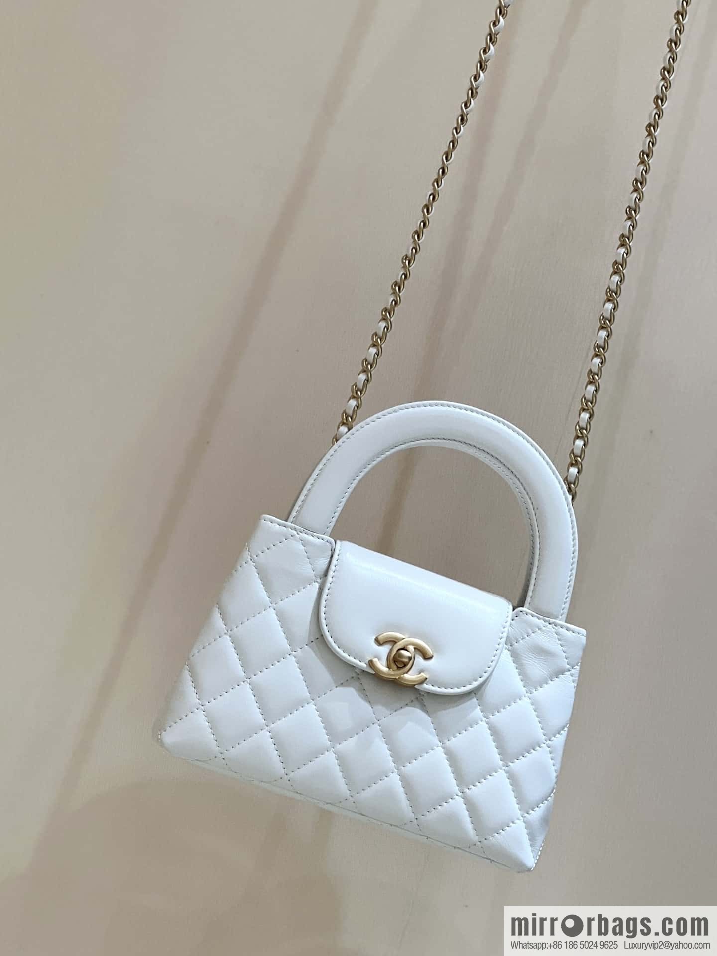 CHANEL 23K autumn and winter series, super hot Kelly bag AS4416 white