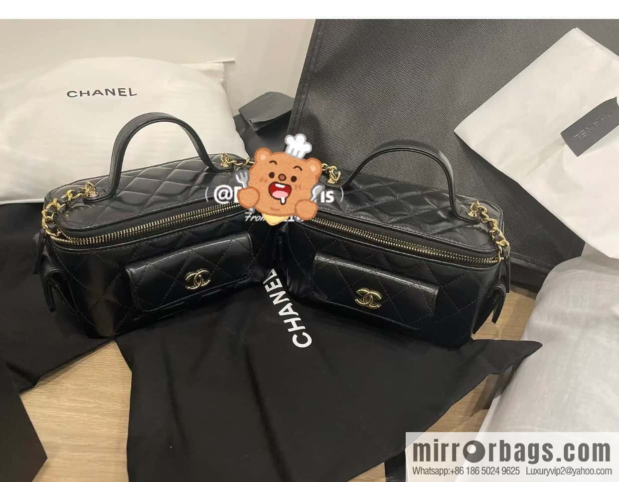CHANEL 22k vanity case special edition handle box AP3017