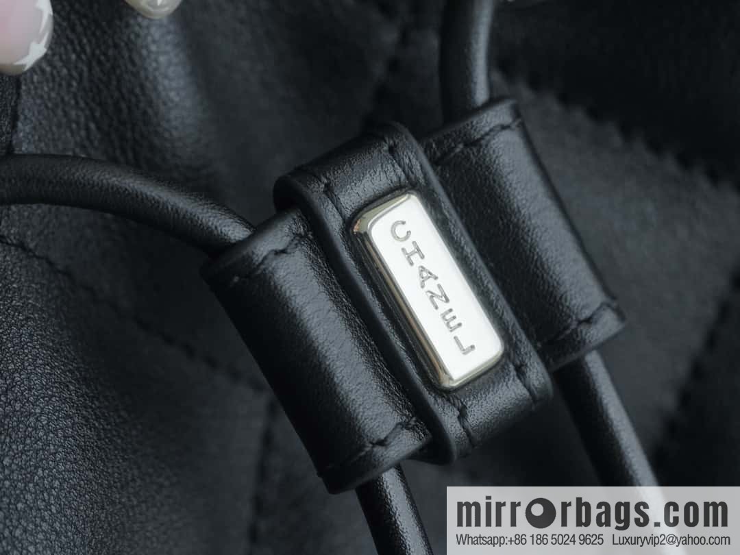CHANEL B handmade workshop backpack AS4342 black