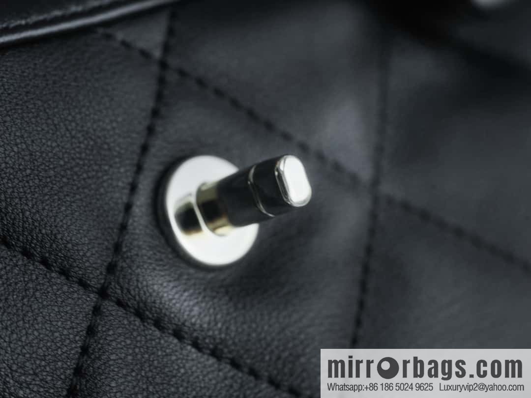 CHANEL B handmade workshop backpack AS4342 black