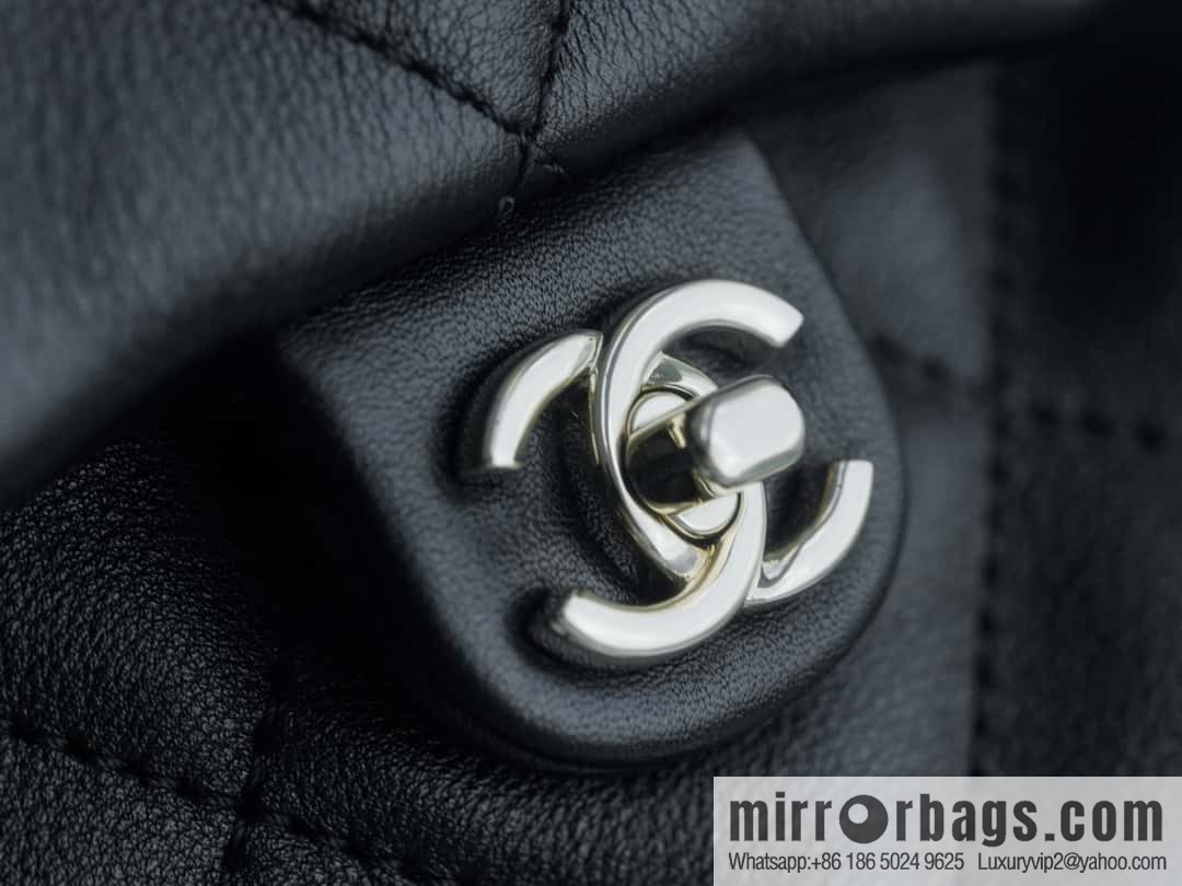 CHANEL B handmade workshop backpack AS4342 black