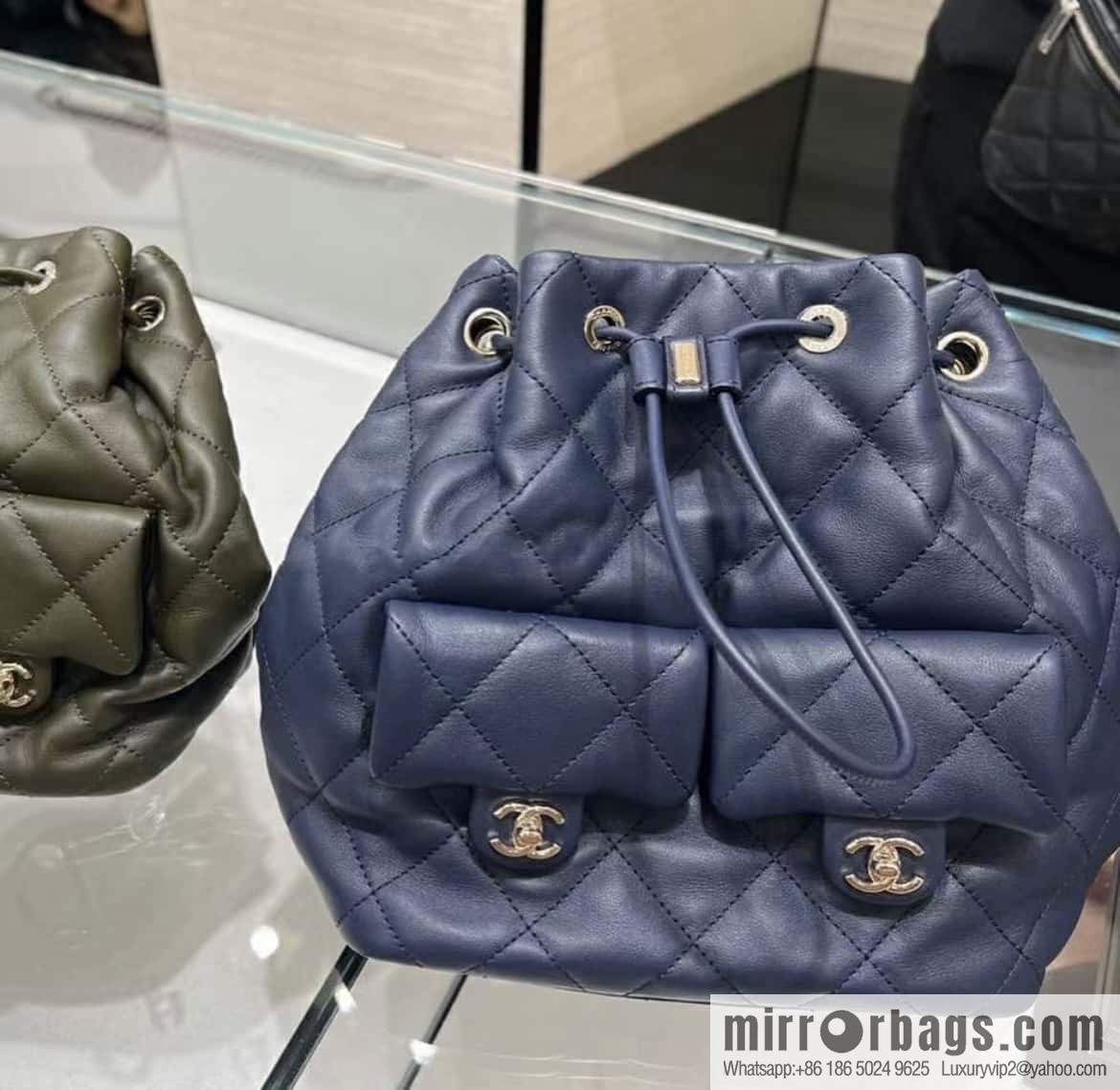 CHANEL B Handicraft workshop backpack AS4342 blue