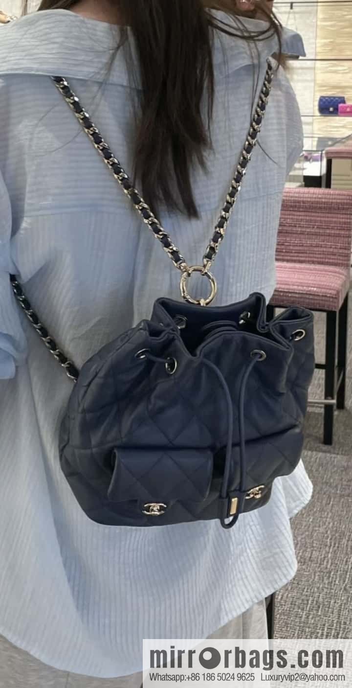 CHANEL B Handicraft workshop backpack AS4342 blue