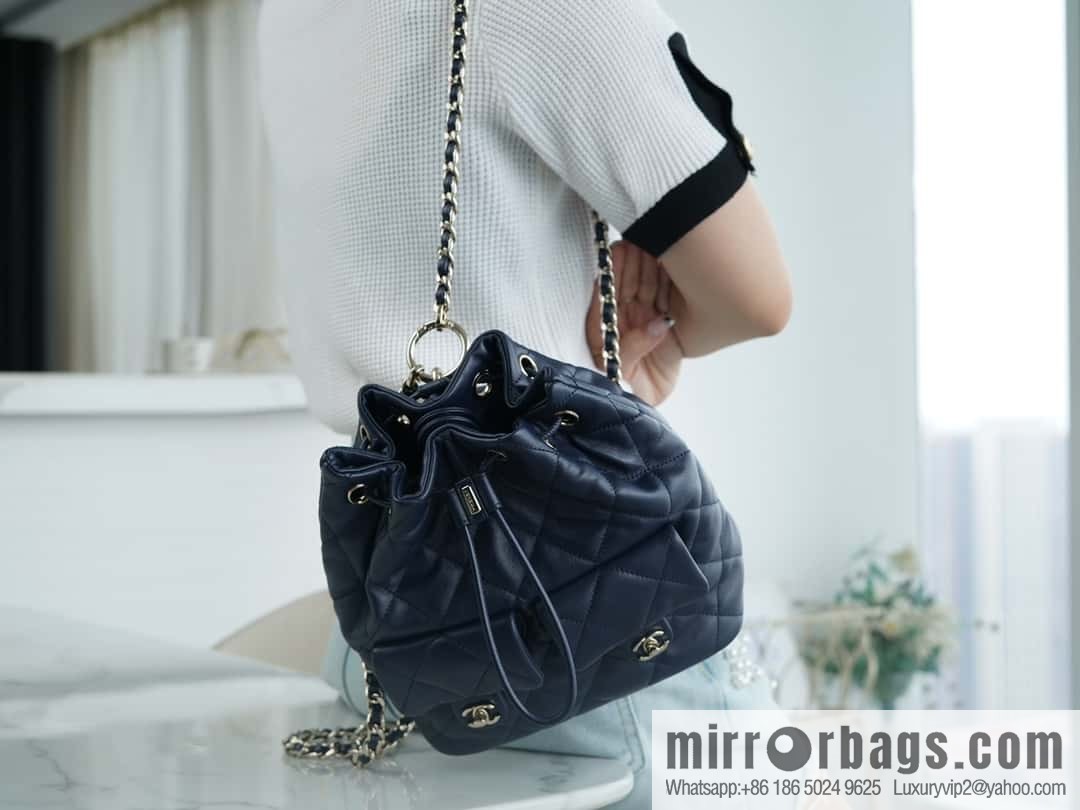 CHANEL B Handicraft workshop backpack AS4342 blue