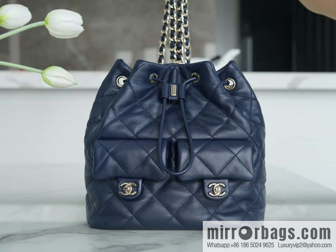 CHANEL B Handicraft workshop backpack AS4342 blue