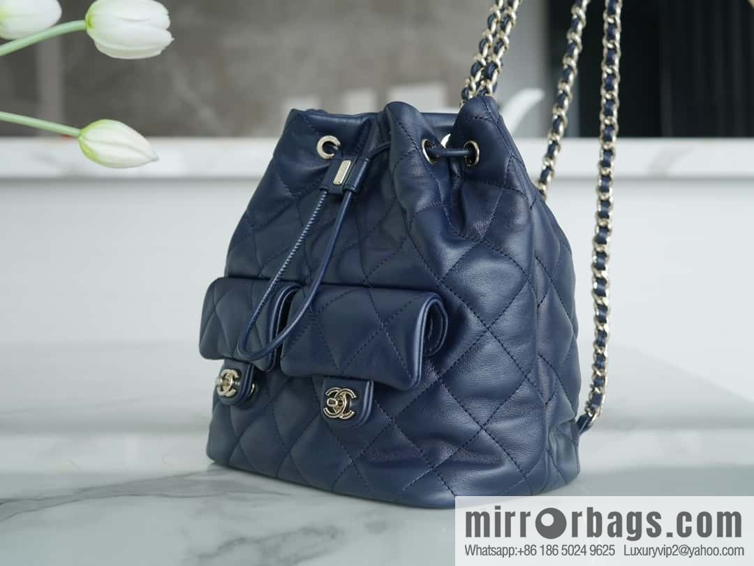 CHANEL B Handicraft workshop backpack AS4342 blue