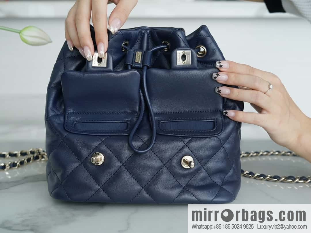 CHANEL B Handicraft workshop backpack AS4342 blue