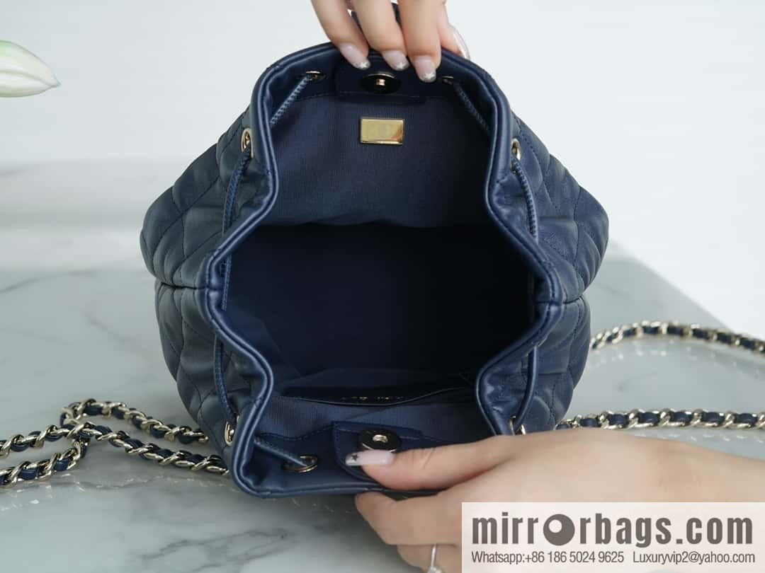 CHANEL B Handicraft workshop backpack AS4342 blue