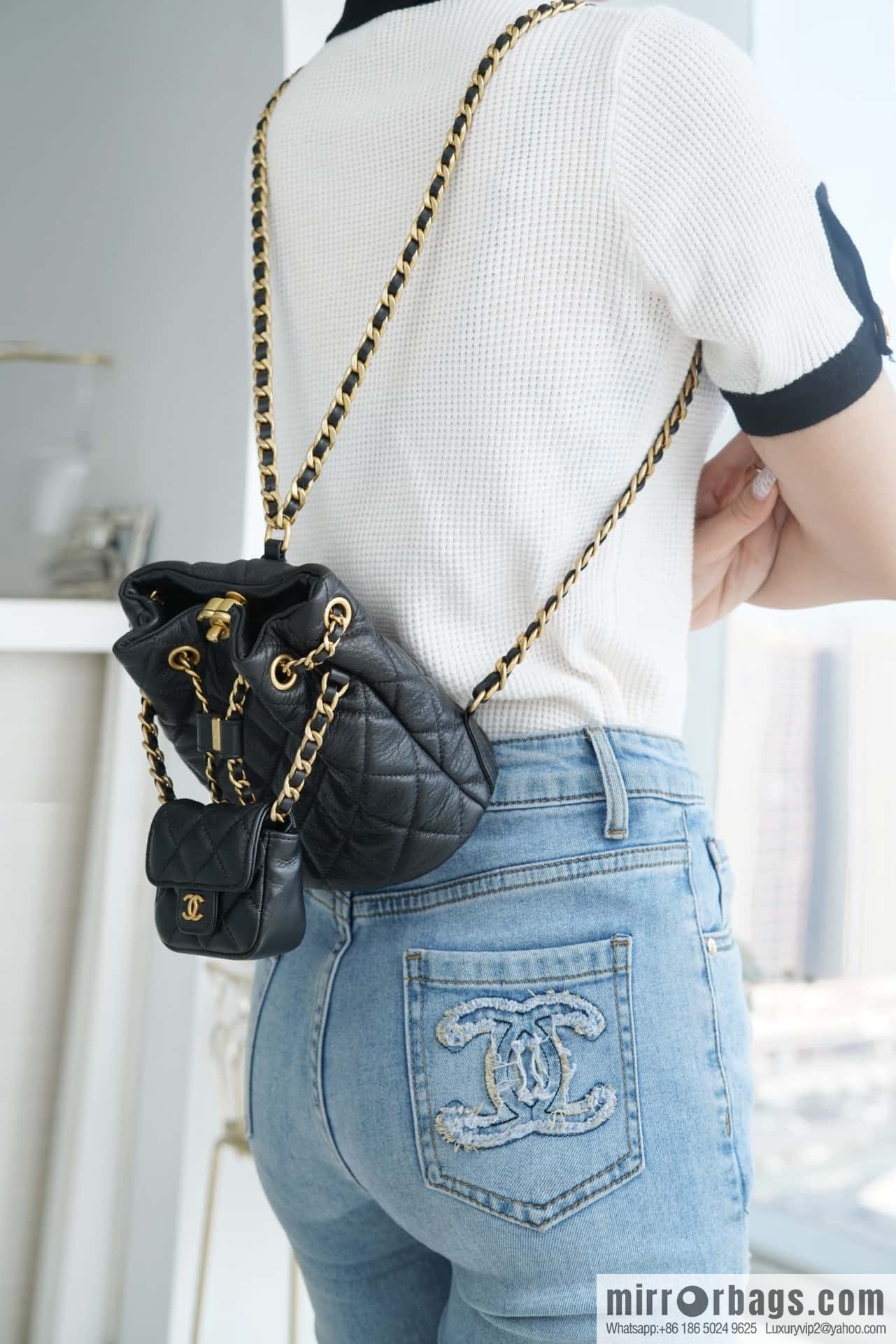 CHANEL Handicraft workshop child and mother backpack AS3947