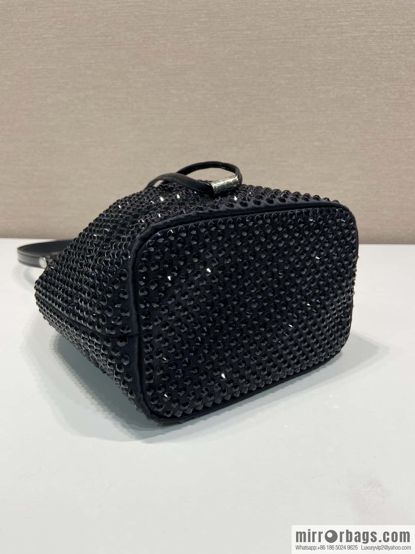 Prada crystal bucket bag 1BE067 new color