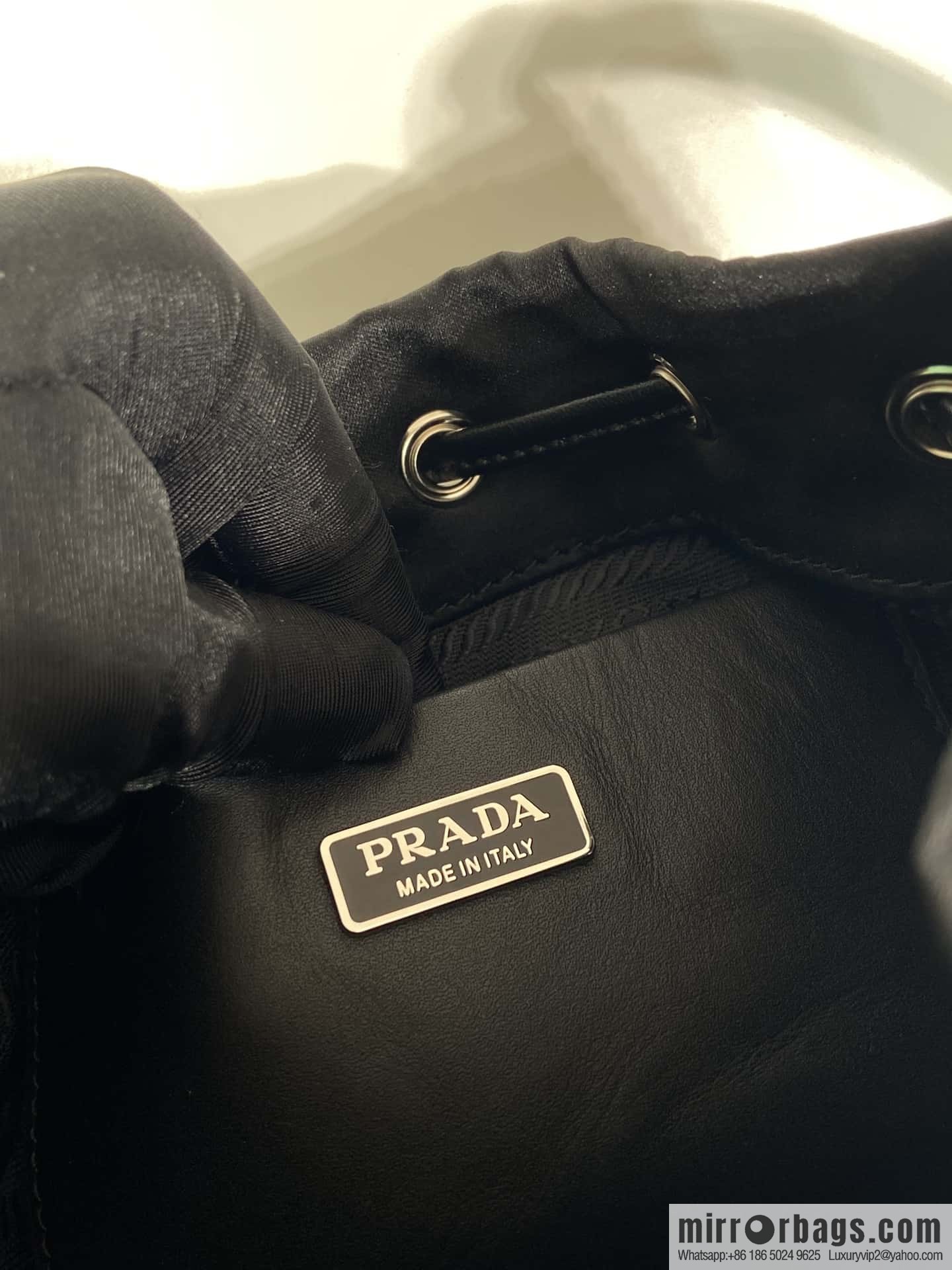 Prada crystal bucket bag 1BE067 new color