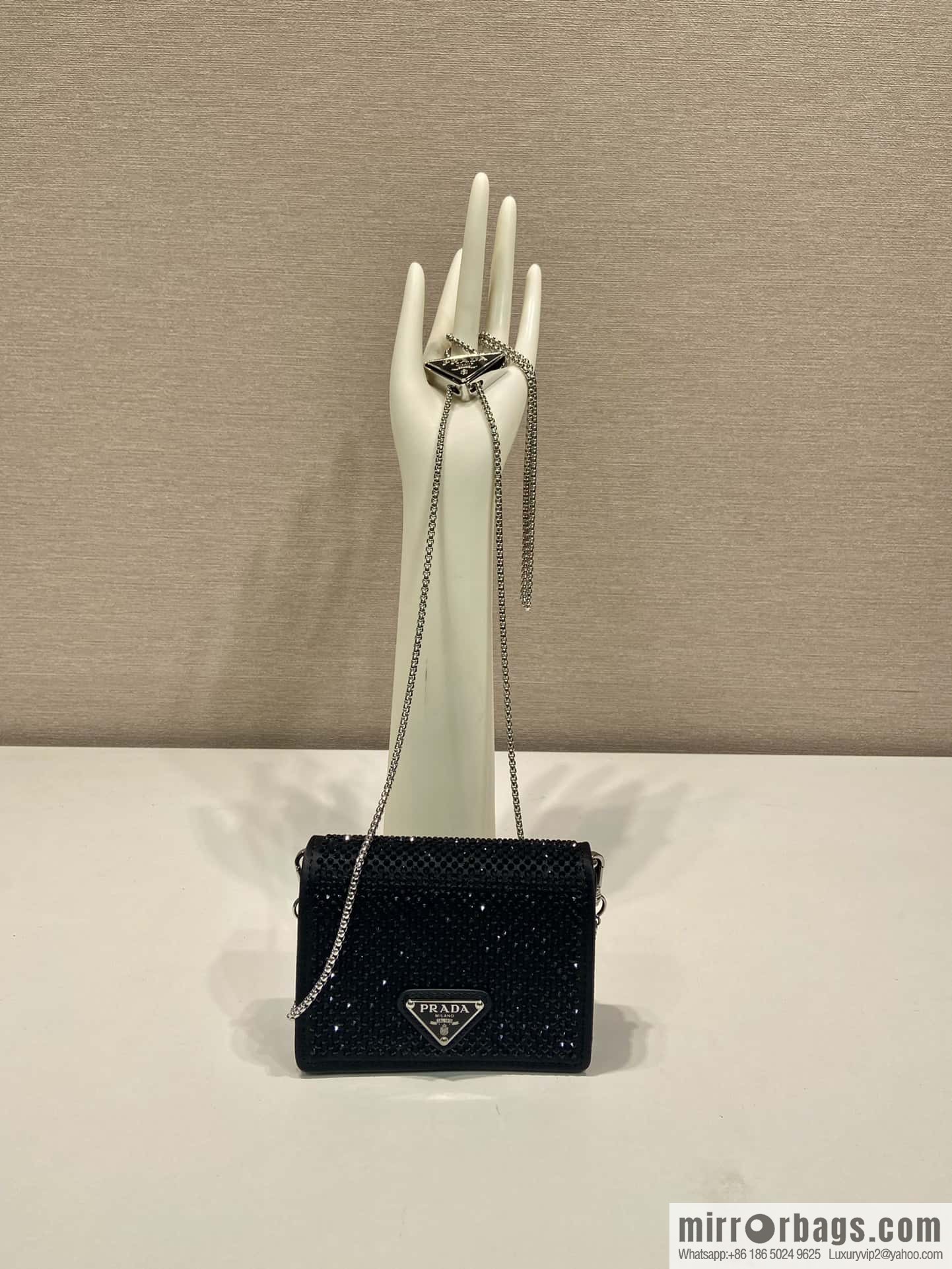PRADA Prada necklace crystal bag 1MR024 new color