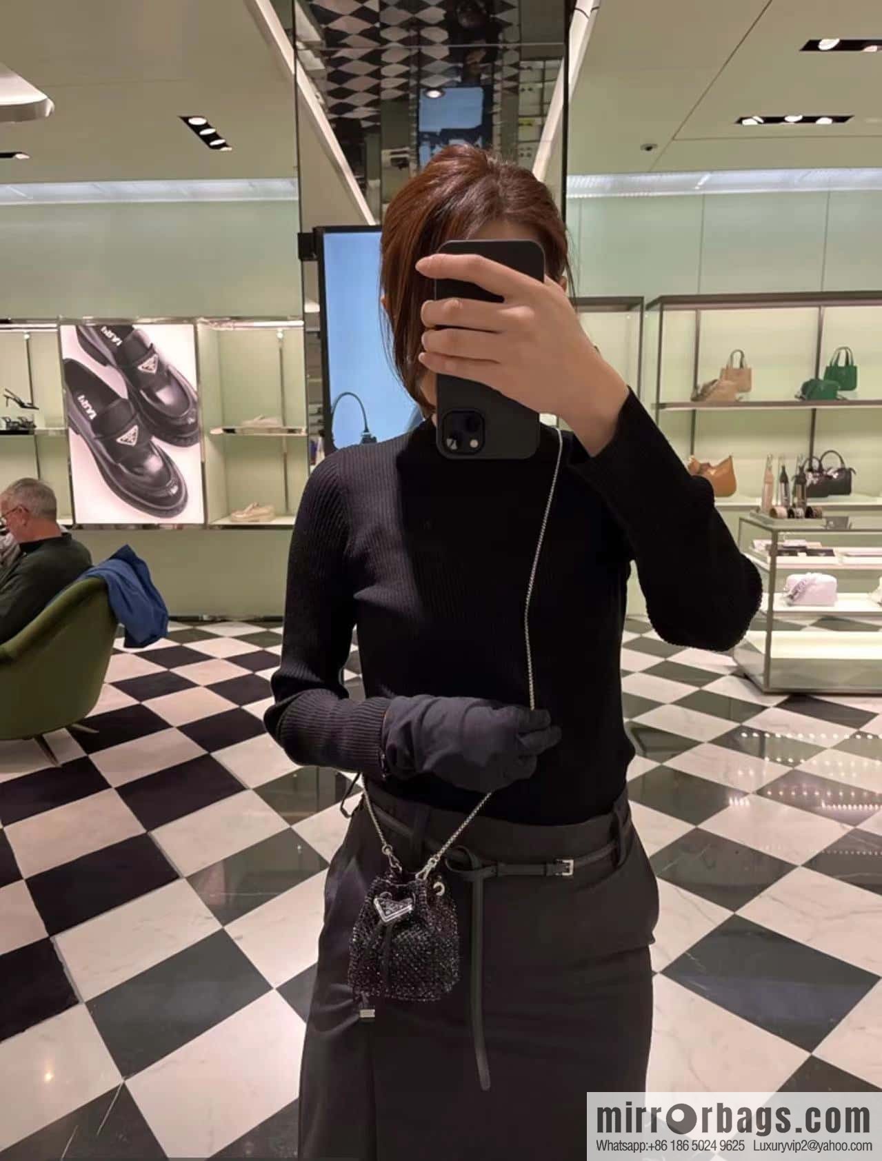 PRADA Prada crystal mini bucket 1NR016 new color