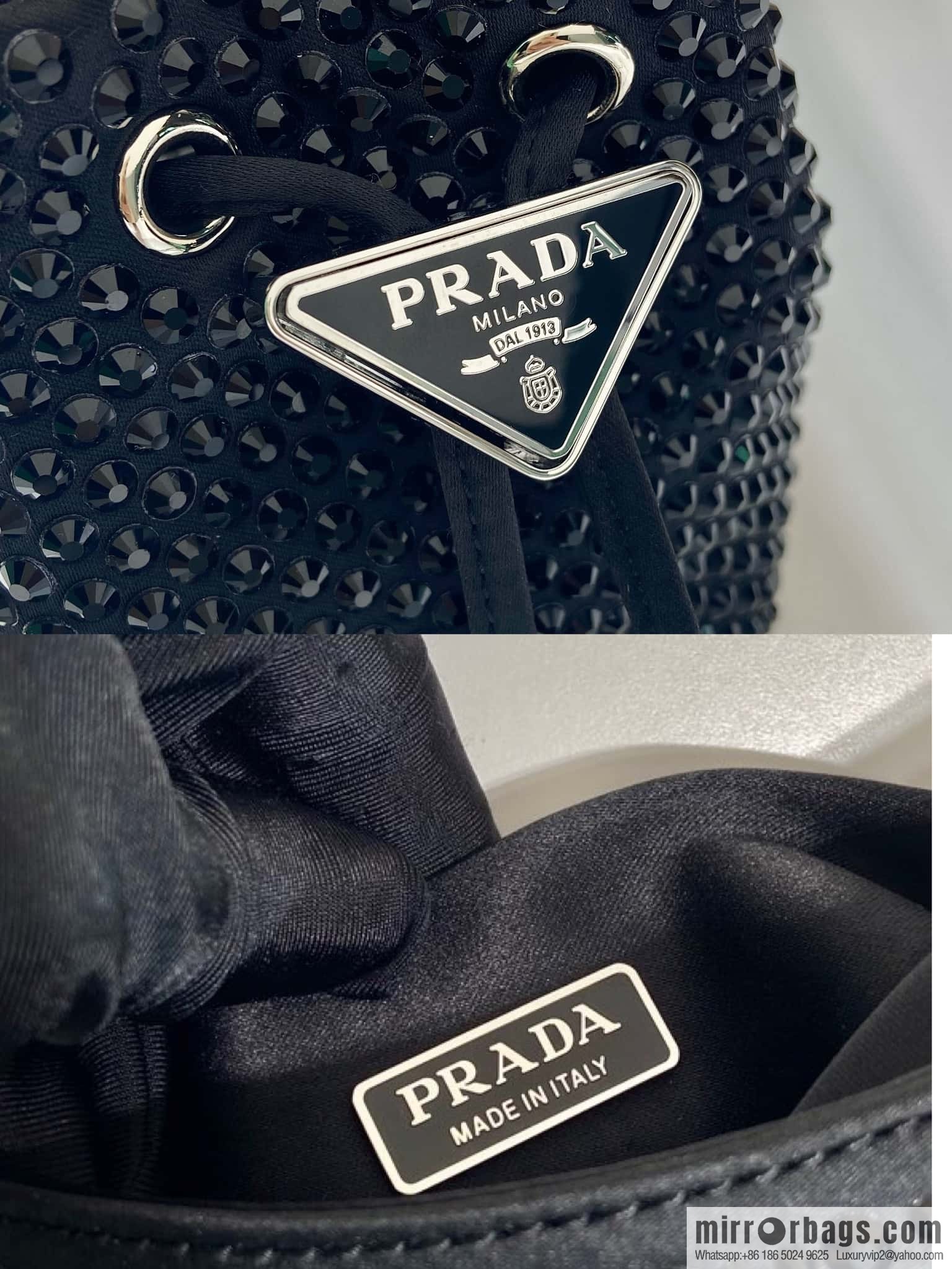 PRADA Prada crystal mini bucket 1NR016 new color