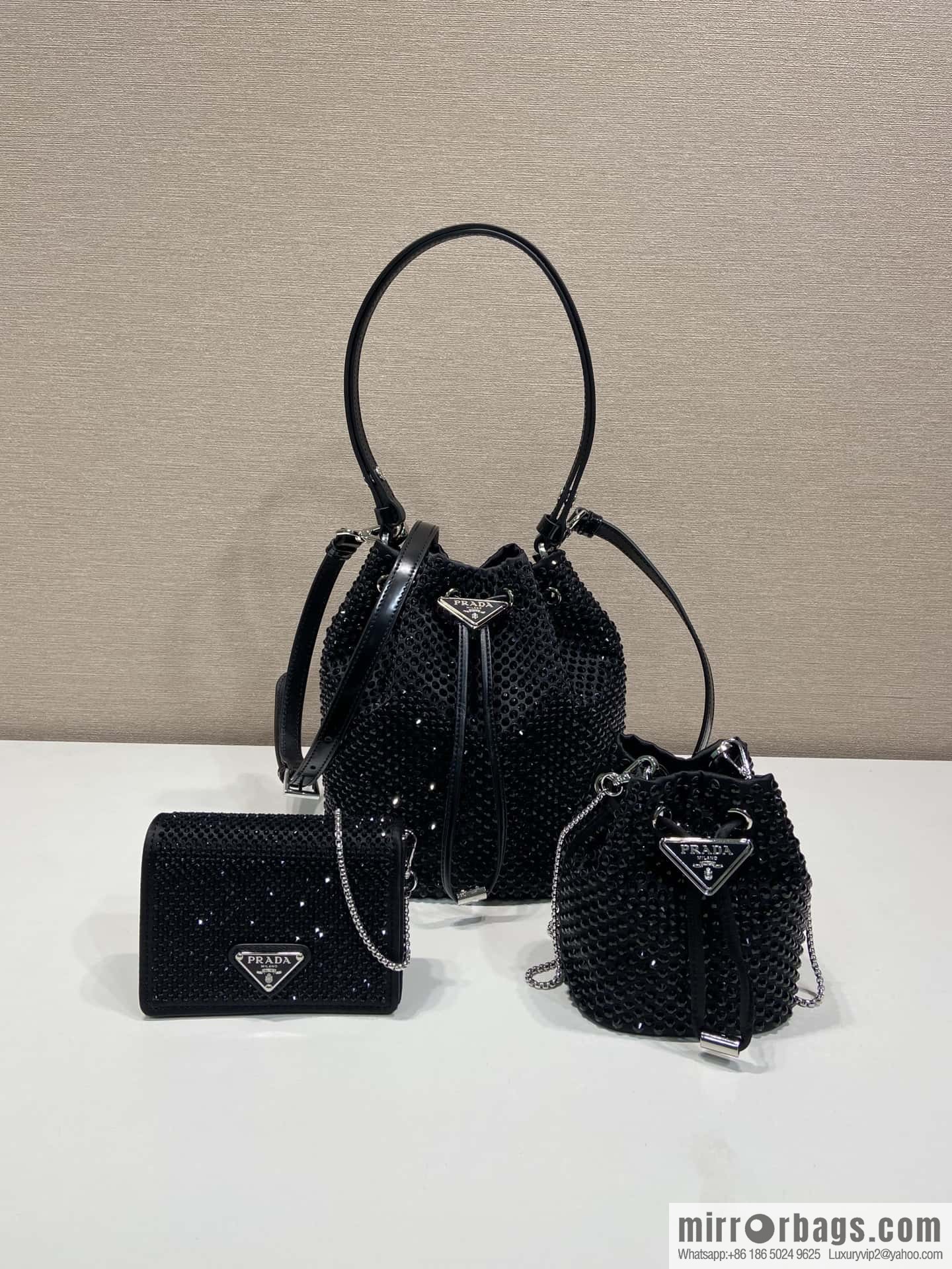 PRADA Prada crystal mini bucket 1NR016 new color